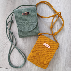 Maya Mini Crossbody � Kézműves Pamut Zsinórfonal Válltáska / Kisméretű Női Táska - Meska.hu