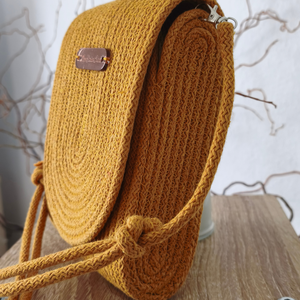 Maya Mini Crossbody � Kézműves Pamut Zsinórfonal Válltáska / Kisméretű Női Táska - táska & tok - kézitáska & válltáska - vállon átvethető táska - Meska.hu