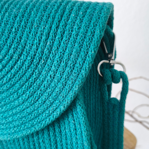 Luna Flap Bag � Kézműves Pamut Zsinórfonal Válltáska / Lekerekített Fedeles Női Táska - táska & tok - kézitáska & válltáska - vállon átvethető táska - Meska.hu