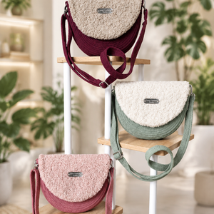 Liv � Puha teddy és varrott zsinórfonal őszi-téli női táska - Egyedileg választható színekben - táska & tok - kézitáska & válltáska - vállon átvethető táska - Meska.hu