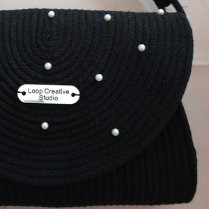 Pearl Edition Luna Flap Bag � Gyöngyös Pamut Zsinórfonal Válltáska / Ünnepi Alkalmi Női Táska - táska & tok - kézitáska & válltáska - alkalmi táska - Meska.hu