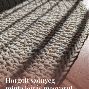 Horgolt kör alakú szőnyeg minta leírás , DIY (Csináld magad), Szabásminta, útmutató, Horgolási minta, Horgolás, MESKA