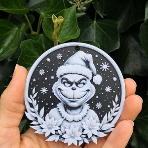 Grinch függődísz, Karácsony, Karácsonyi lakásdekoráció, Karácsonyfa szoknya, karácsonyfa alátét, Mindenmás, MESKA
