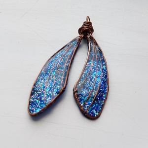 Galaxy rovarszárny-epoxi medál - ékszer - nyaklánc - medál - Meska.hu