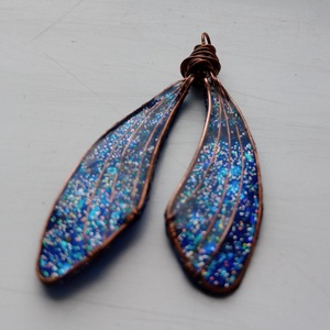 Galaxy rovarszárny-epoxi medál - ékszer - nyaklánc - medál - Meska.hu