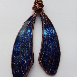 Galaxy rovarszárny-epoxi medál - ékszer - nyaklánc - medál - Meska.hu