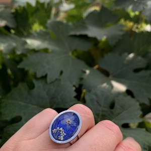 Tengerészkék nyaklánc-gyűrű ékszerszett - ékszer - ékszerszett - Meska.hu