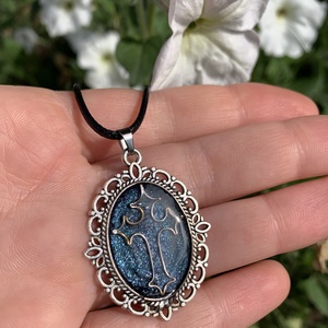 Türkiz keresztes nyaklánc, Ékszer, Nyaklánc, Medálos nyaklánc, Ékszerkészítés, Fémmegmunkálás, MESKA