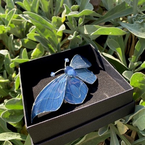 Kék pillangós epoxy hajcsat - ruha & divat - hajdísz & hajcsat - hajdísz - Meska.hu