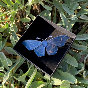 Kék pillangós epoxy hajcsat - ruha & divat - hajdísz & hajcsat - hajdísz - Meska.hu