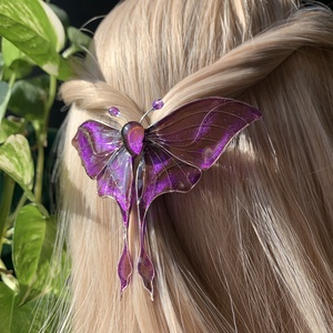 Lila holdlepke hajcsat - ruha & divat - hajdísz & hajcsat - hajdísz - Meska.hu