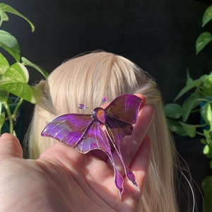 Lila holdlepke hajcsat - ruha & divat - hajdísz & hajcsat - hajdísz - Meska.hu