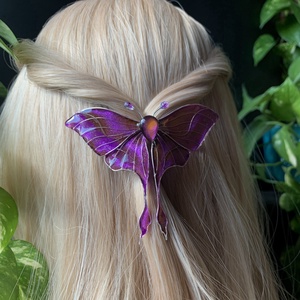 Lila holdlepke hajcsat - ruha & divat - hajdísz & hajcsat - hajdísz - Meska.hu