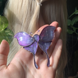 Lila holdlepke hajcsat - ruha & divat - hajdísz & hajcsat - hajdísz - Meska.hu