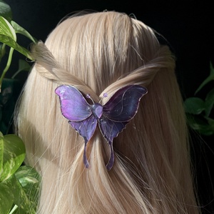 Lila holdlepke hajcsat - ruha & divat - hajdísz & hajcsat - hajdísz - Meska.hu