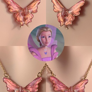 Barbie Fairytopia-Elina nyaklánca, Ékszer, Nyaklánc, Medálos nyaklánc, Ékszerkészítés, Fémmegmunkálás, MESKA