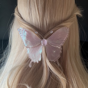 Lilás fehér pillangós hajcsat, Ruha & Divat, Hajdísz & Hajcsat, Hajdísz, Ékszerkészítés, Fémmegmunkálás, MESKA
