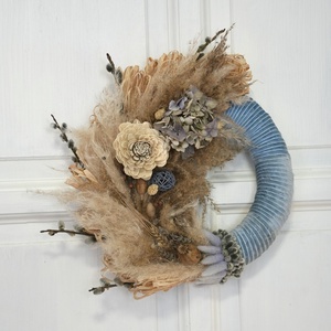 Heavenly Blue ?, Otthon & Életmód, Dekoráció, Ajtó- és ablak dekoráció, Ajtódísz & Kopogtató, Virágkötés, MESKA