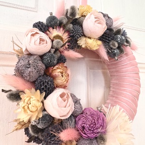 Baby pink Bloom� - otthon & életmód - virágdekoráció - virágdíszek - dekor koszorúk, kopogtatók - Meska.hu
