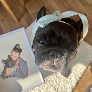 Digitális rajz �kutya+gazdi matrica stílus - művészet - grafika & illusztráció - digitális - Meska.hu