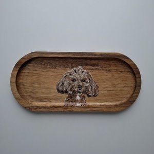 Fa alátét - kávé vagy gyűrű tartó  - művészet - festmény - akril - Meska.hu