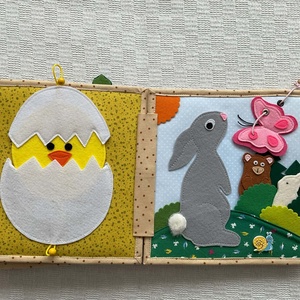 Húsvéti csendeskönyv. - baba - mama - baba játékok - textilkönyv & babakönyv - Meska.hu