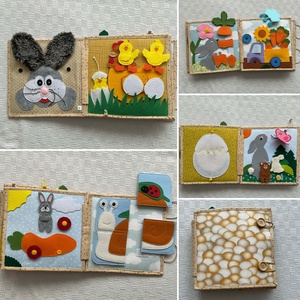 Húsvéti csendeskönyv. - baba - mama - baba játékok - textilkönyv & babakönyv - Meska.hu