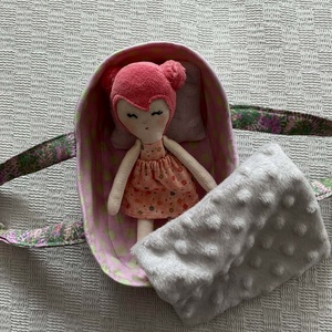 Mózeskosár babával., Baba - mama, Baba ágynemű, Babafészek, Varrás, MESKA