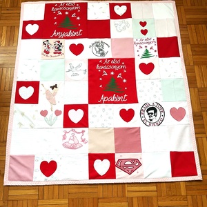 Patchwork emléktakaró . - baba - mama - baba ágynemű - babatakaró, gyerek pléd - Meska.hu