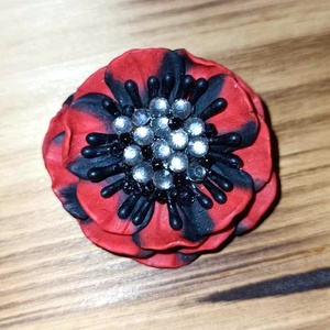 Bross ruhákon. Dekoráció. Ruhák. Mák virág, Ékszer, Kitűző és Bross, Ruha & Cipőklipsz, , MESKA