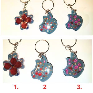 Epoxigyanta kulcstartó díszítéssel. Költség 1 darab termékre  - Meska.hu