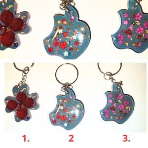 Epoxigyanta kulcstartó díszítéssel. Költség 1 darab termékre  - táska & tok - kulcstartó & táskadísz - kulcstartó - Meska.hu