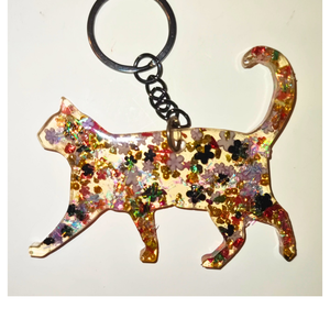 Epoxigyanta kulcstartó díszítéssel. Költség 1 darab termékre  - Meska.hu