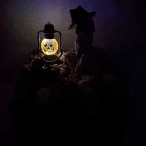 Halloweeni világítós asztaldísz - otthon & életmód - dekoráció - asztal és polc dekoráció - asztaldísz - Meska.hu