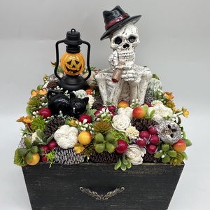 Halloweeni világítós asztaldísz - otthon & életmód - dekoráció - asztal és polc dekoráció - asztaldísz - Meska.hu