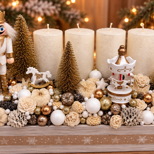 Diótörős adventi koszorú - karácsony - adventi díszek - adventi koszorú - Meska.hu