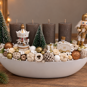 Diótörő karácsonyi varázslat-huszáros adventi asztaldísz - Meska.hu