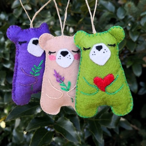 Pocket hug filc maci - medvés filc dísz / zseb ölelés - táska & tok - kulcstartó & táskadísz - táskadísz - Meska.hu