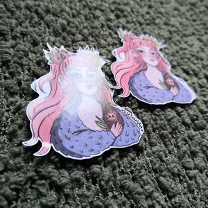 Matrica - lány tobozzal - otthon & életmód - papír, írószer - matrica, matrica csomag - Meska.hu