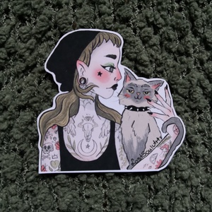 Matrica - alt girl a cicájával - Meska.hu