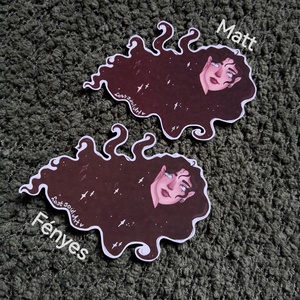 Matrica - lány lebegő fej - otthon & életmód - papír, írószer - matrica, matrica csomag - Meska.hu