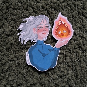 Matrica - A vándorló palota, Sophie és Calcifer - Meska.hu