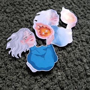 Matrica - A vándorló palota, Sophie és Calcifer - otthon & életmód - papír, írószer - matrica, matrica csomag - Meska.hu
