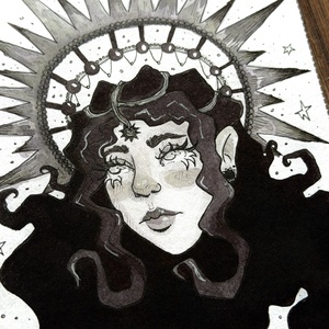 Eredeti, kézzel készült illusztráció - 2025 inktober - Korona - művészet - grafika & illusztráció - tus - Meska.hu