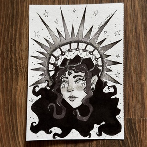 Eredeti, kézzel készült illusztráció - 2025 inktober - Korona - művészet - grafika & illusztráció - tus - Meska.hu