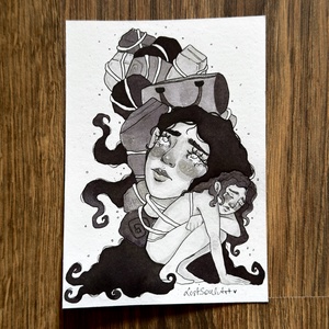 Eredeti, kézzel készült illusztráció - 2025 inktober - Puttony - művészet - grafika & illusztráció - tus - Meska.hu