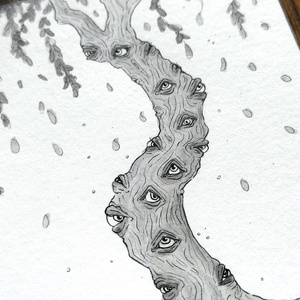 Eredeti, kézzel készült illusztráció - 2025 inktober - Szemfa - művészet - grafika & illusztráció - tus - Meska.hu