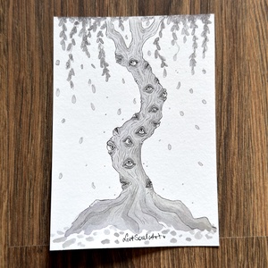 Eredeti, kézzel készült illusztráció - 2025 inktober - Szemfa - művészet - grafika & illusztráció - tus - Meska.hu