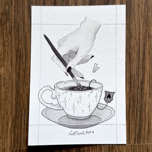 Eredeti, kézzel készült illusztráció - 2025 inktober - Baklövés - művészet - grafika & illusztráció - tus - Meska.hu