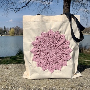 Lottikart horgolt táska, horgolt mandala mintás tásk, Táska & Tok, Bevásárlás & Shopper táska, Shopper, textiltáska, szatyor, Horgolás, Varrás, Meska